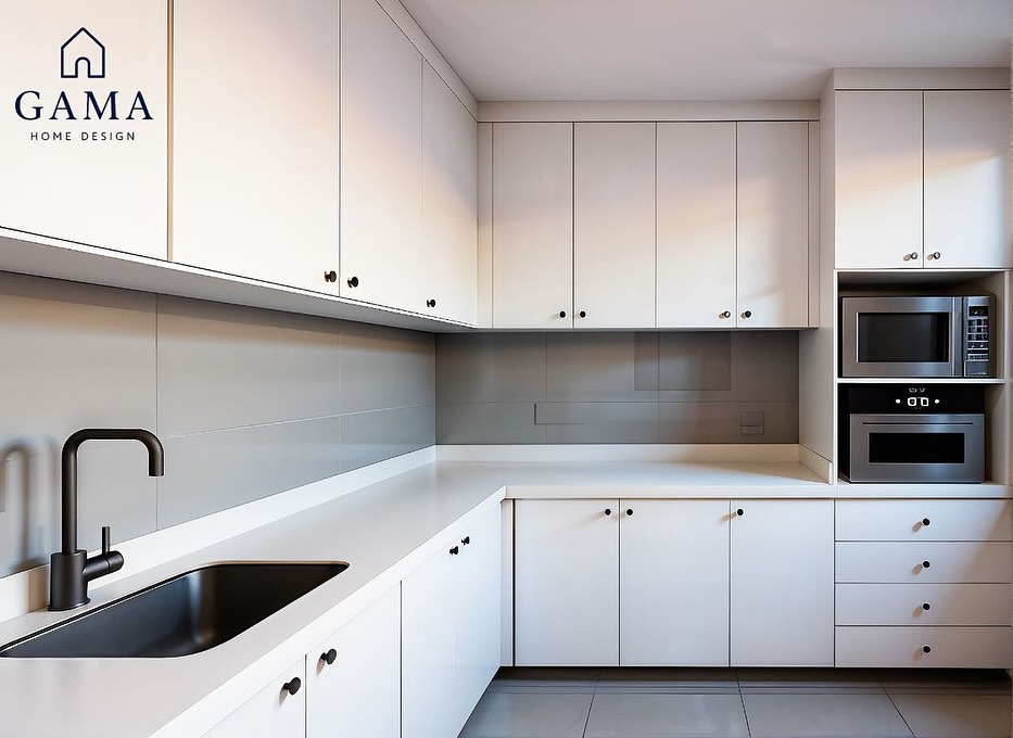 Cozinha planejada com móveis sob medida